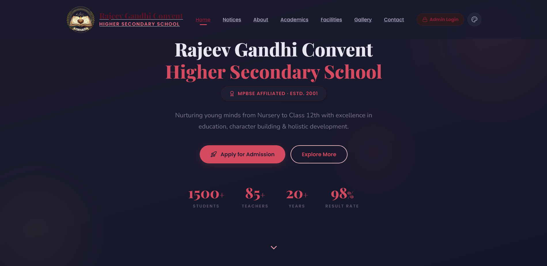 RGCS Student Management System
